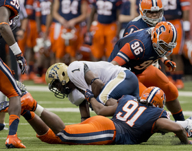 ENTRENCHED: SU defense swallows up Pittsburgh playmakers in 14-13 win