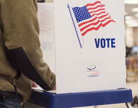 Bird polling station sees few voters on local election day