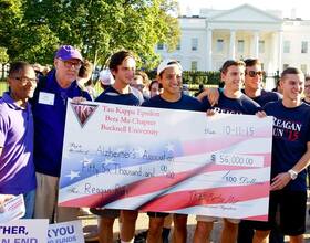 Fraternity runs relay to White House to raise money for Alzheimer's research