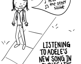 Listening to Adele's new song