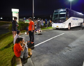 Hope and fear in the Syracuse Final Four fan bus as long drive nears end