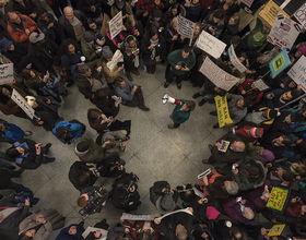 Hundreds protest at Syracuse airport amid national outrage over Trump’s immigration ban