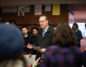 Video: Students confront SU Chancellor Kent Syverud at campus sit-in over handling of Theta Tau