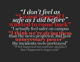 100+ students describe returning to campus after hate crimes