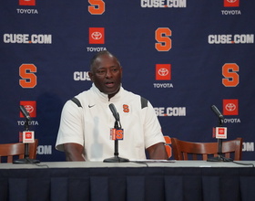 Dino Babers talks quarterback battle, Garrett Williams ahead of Albany game