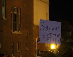 Video: Students protest outside IFC chapter houses alleging sexual assault