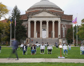 'Sitting in Solidarity' seating display commemorates Pan Am Flight 103 victims