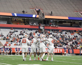 Syracuse wins 70% of faceoffs in 28-5 blowout win over Holy Cross