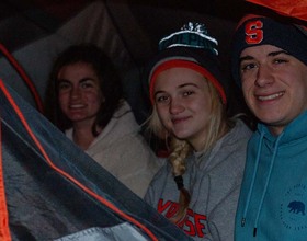 For 2 nights, students braved frigid weather for the best seats at Syracuse vs. Duke