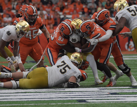 No. 16 Syracuse’s rush defense allows 246 yards in 41-24 loss to Notre Dame