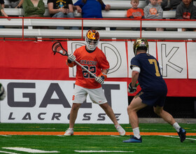 Michael Leo’s goal with 12 seconds left lifts No. 17 Syracuse to 15-14 win over No. 11 UNC