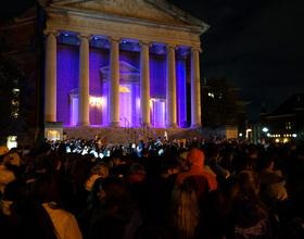 Hundreds attend peace vigil hosted by Syracuse Hillel, Chabad