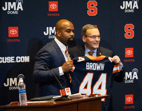 Fran Brown talks recruiting, community in introductory press conference