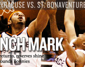 BENCH MARK: Edelin returns, reserves shine as Syracuse pounds Bonnies