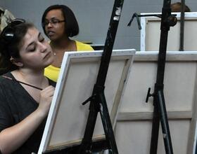 Blank canvas: Art class broadens spectrum for students dabbling in painting, drawing