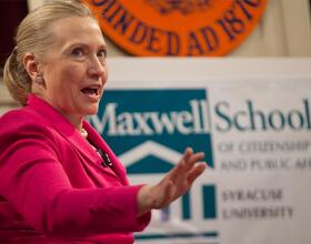 Hillary Clinton speaks on US foreign policy, American politics while visiting Hendricks Chapel 