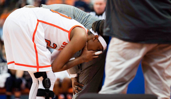 Syracuse&#8217;s Brittney Sykes discusses rehab process with media for 1st time since torn ACL