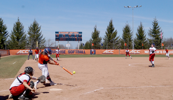 How wind patterns drive balls to right field at SU Softball Stadium