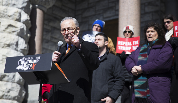 Sen. Chuck Schumer denounces Tax Cuts and Jobs Act during Syracuse rally