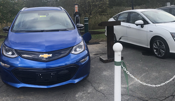 Electric car charging stations installed in DeWitt, Clay