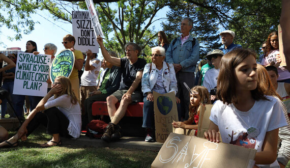 Hundreds of central New York residents protest in global climate strike