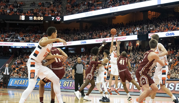 Syracuse holds Boston College to 13 1st-half points in 76-50 win