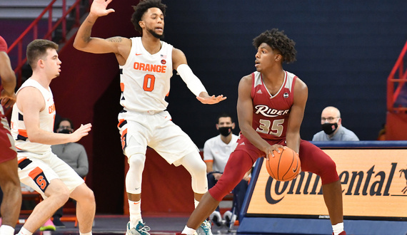 Syracuse buries Rider 87-52 for 1st 3-0 start since 2017