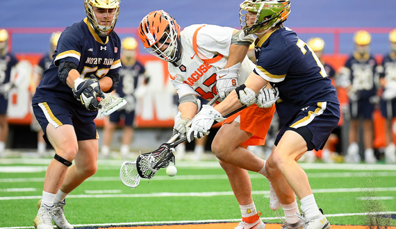 Ground ball, faceoff woes lead to No. 4 Syracuse&#8217;s 7-goal loss to No. 9 Notre Dame