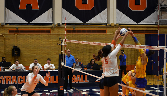 Syracuse records season-high 16 blocks in 4-set win over Virginia