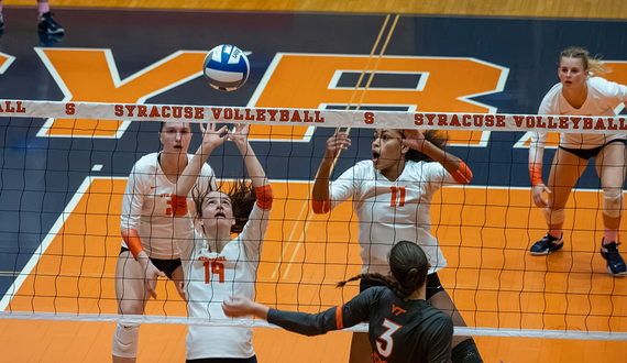 Virginia Tech offense overpowers SU in straight sets