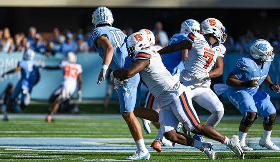 Observations from SU&#8217;s blowout loss to No. 14 UNC: Drake Maye dominates, poor tackling