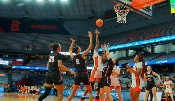 Alyssa Latham flashes potential with double-double in SU debut