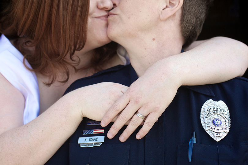 Same love: Couple celebrates love after being part of first same sex marriage at Hendricks Chapel