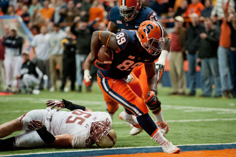 FLYING HIGH: Syracuse beats Boston College on last-minute touchdown, becomes bowl eligible for 3rd time in 4 years