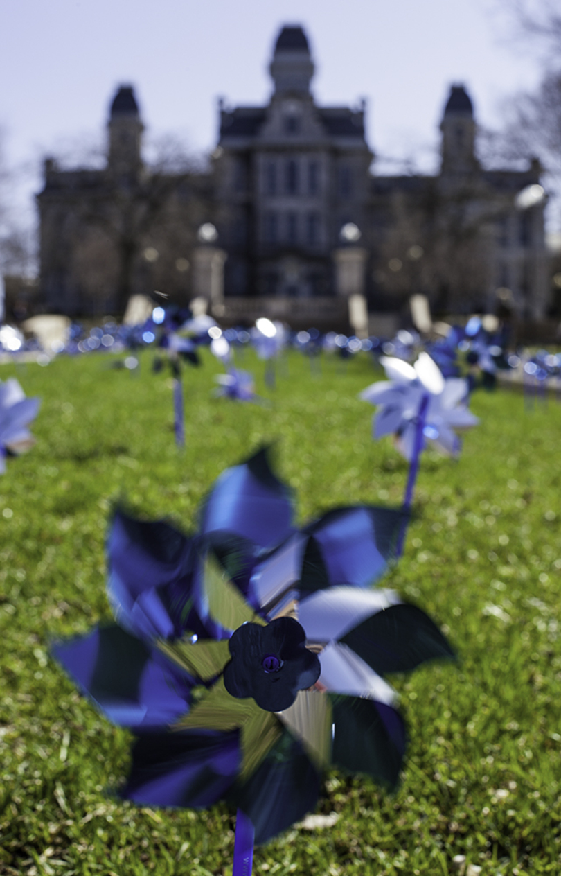 Groups raise awareness of child abuse by selling pinwheels, wristbands