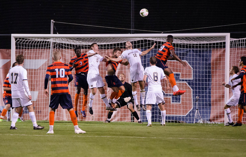 Syracuse misses chances on offense, falls to No. 4 Notre Dame 1-0