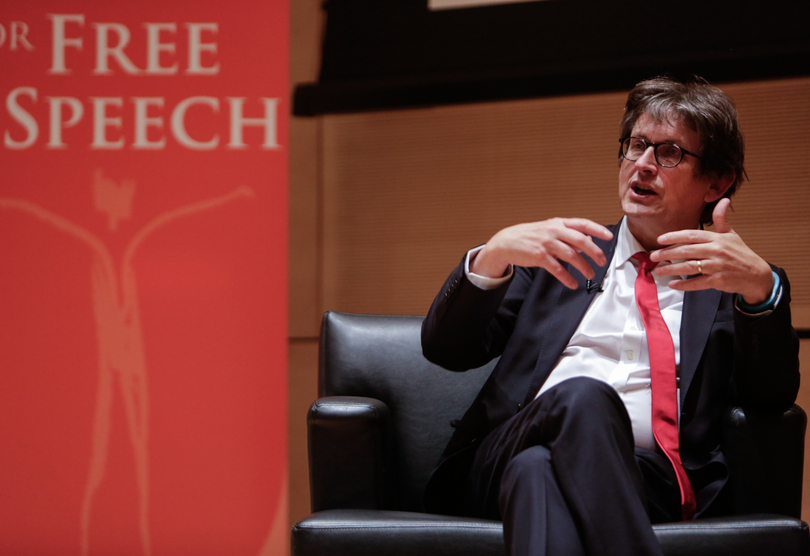 The Guardian editor-in-chief receives free speech award, discusses Snowden-leaked documents