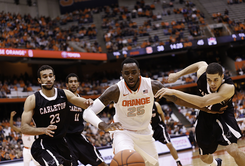 Christmas emerges, keys Syracuse comeback past Carleton in 76-68 exhibition win