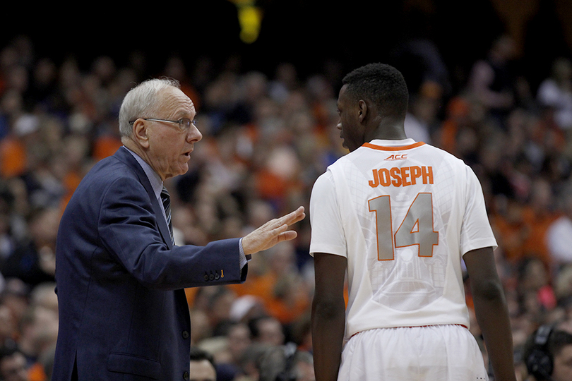 Joseph&#8217;s struggles lead to 2nd-half benching by Boeheim in loss to Red Storm