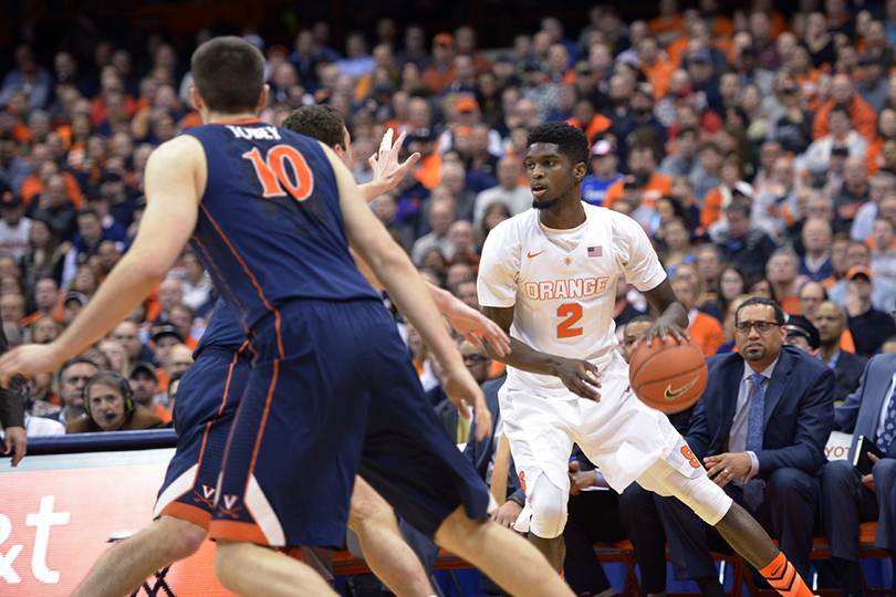 B.J. Johnson scores only 3 points in 1st conference start for Syracuse