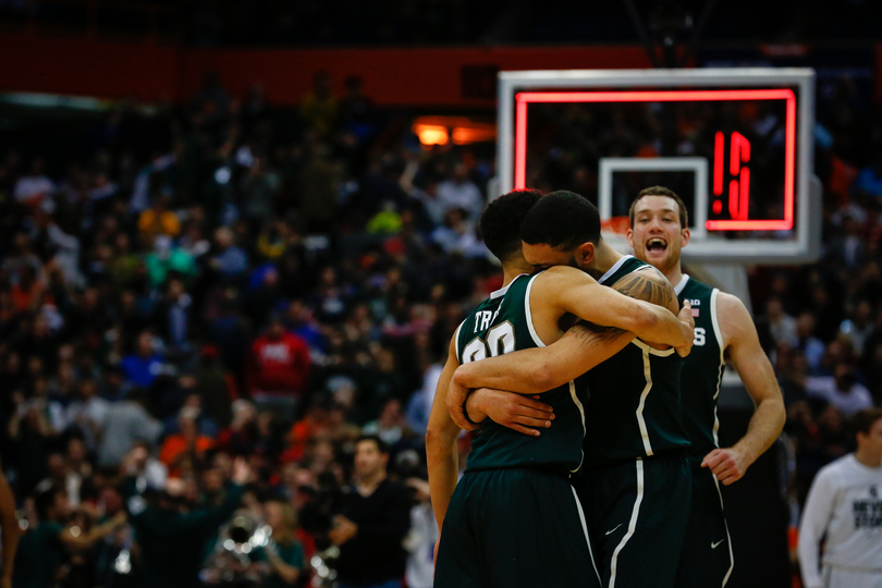 Michigan State comes back in regulation, pulls ahead of Louisville in overtime to advance to Final Four with 76-70 win