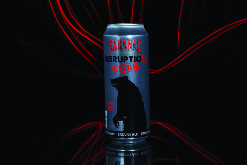 Limited-edition Saranac Disruption Nitro brown ale contains rich and bold flavors