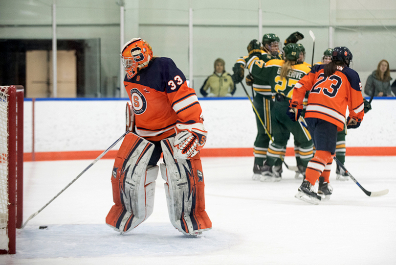 Syracuse falls to North Dakota, 3-0, at War Memorial Arena