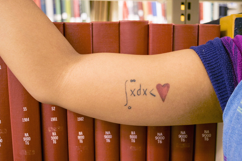 Junior bonds with her mother through math tattoo