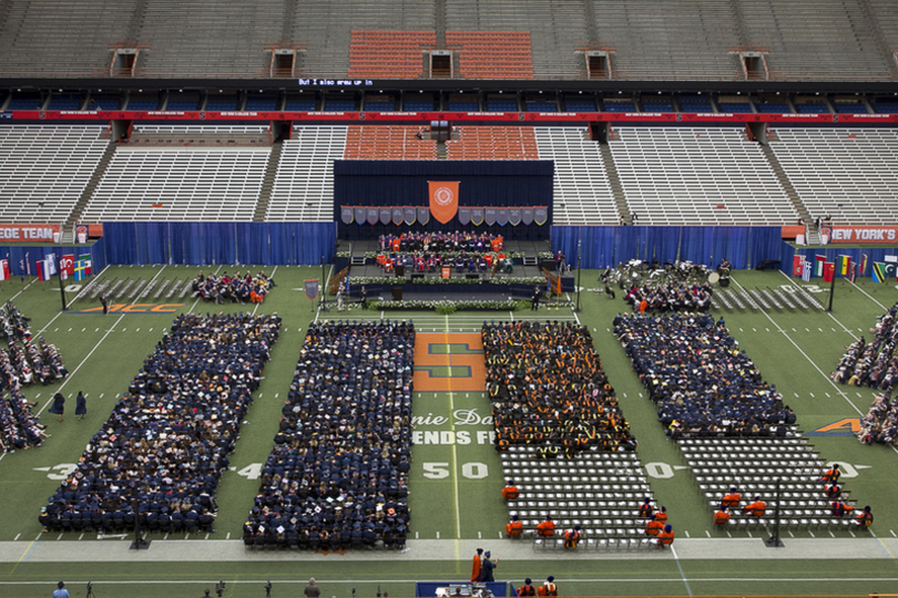 Donald Newhouse highlights importance of his wife and getting an education during commencement speech