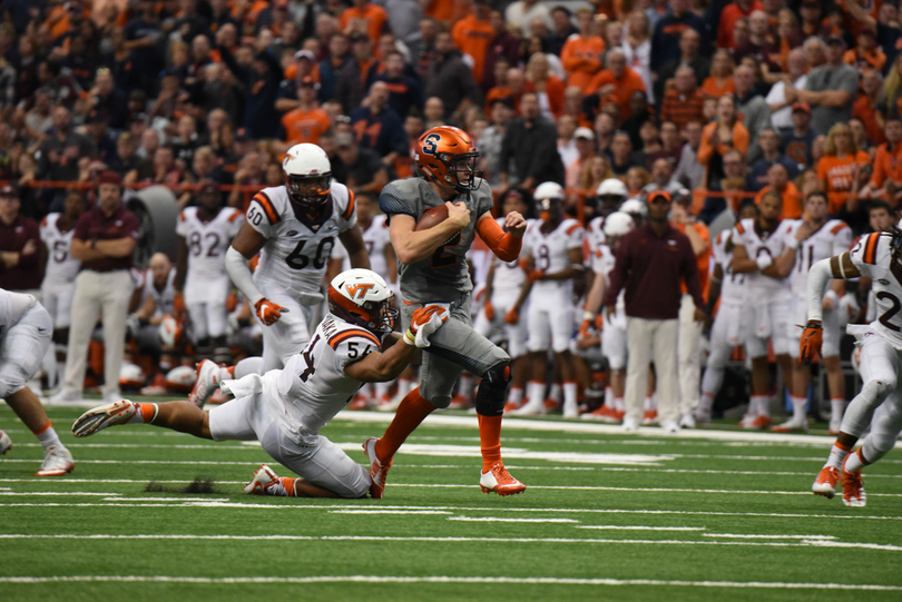 Ervin Philips on Eric Dungey&#8217;s 300-yard passing and 100-yard rushing performance: &#8216;He’s fighting. Why can’t we fight with him?&#8217;