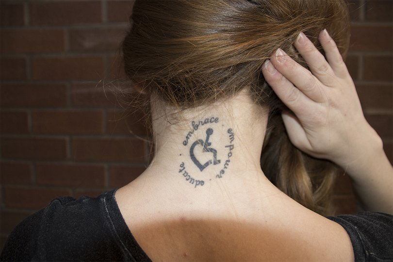 Senior’s tattoos commemorate family and friends who suffer from genetic disease