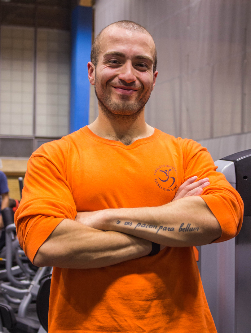 Grad student went from working at the gym to becoming an SU cheerleader