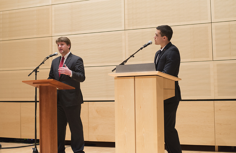 James Franco and Tyler Rossi clash during SA presidential debate