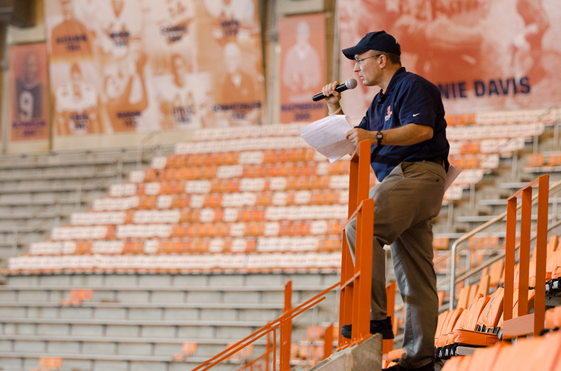 Director of athletic bands brings new energy to the SU Marching Band